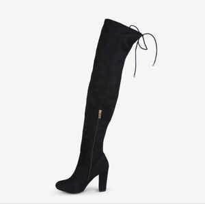 Journee faux suede thigh high boots